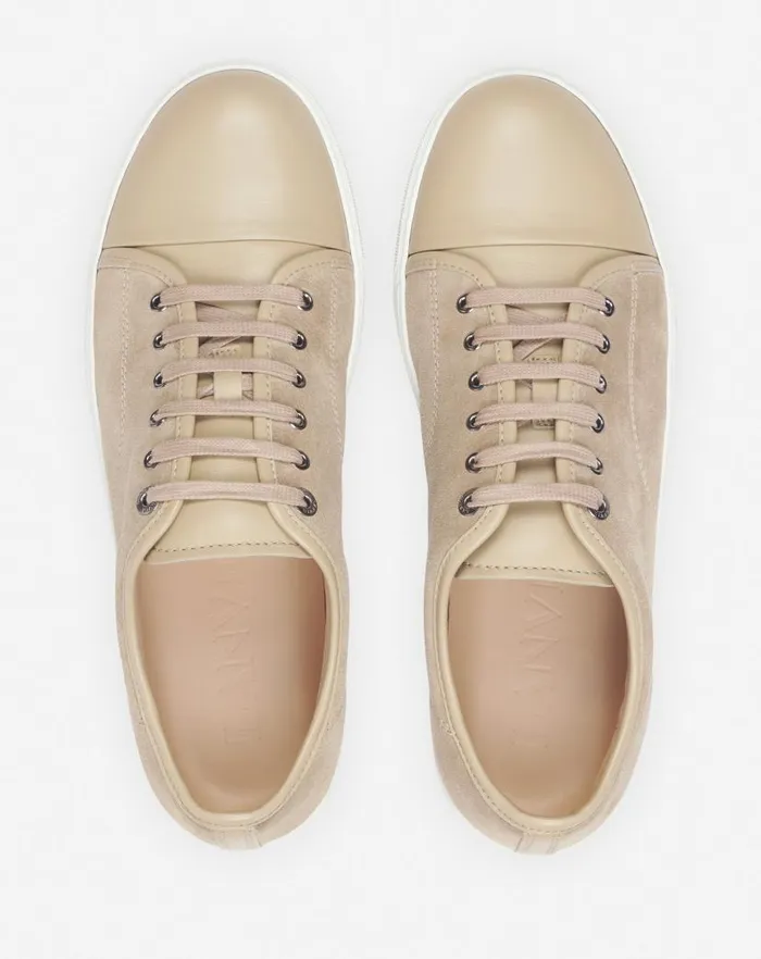 Men Lanvin DBB1 Dbb1 Leather And Suede Sneakers Taupe