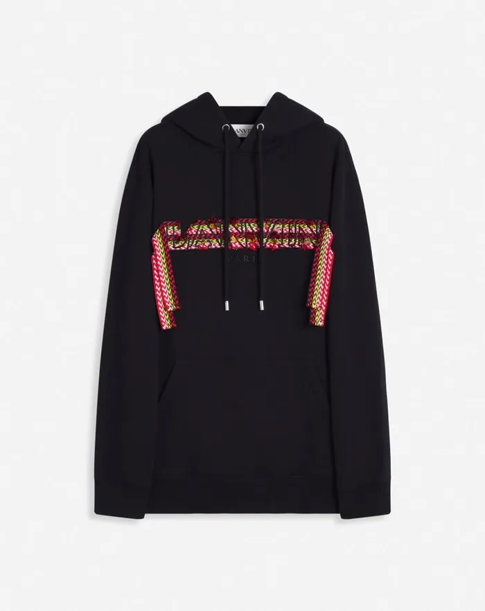 Men Lanvin Knitwear and Sweatshirts Oversized Hoodie Lanvin Curblace Black