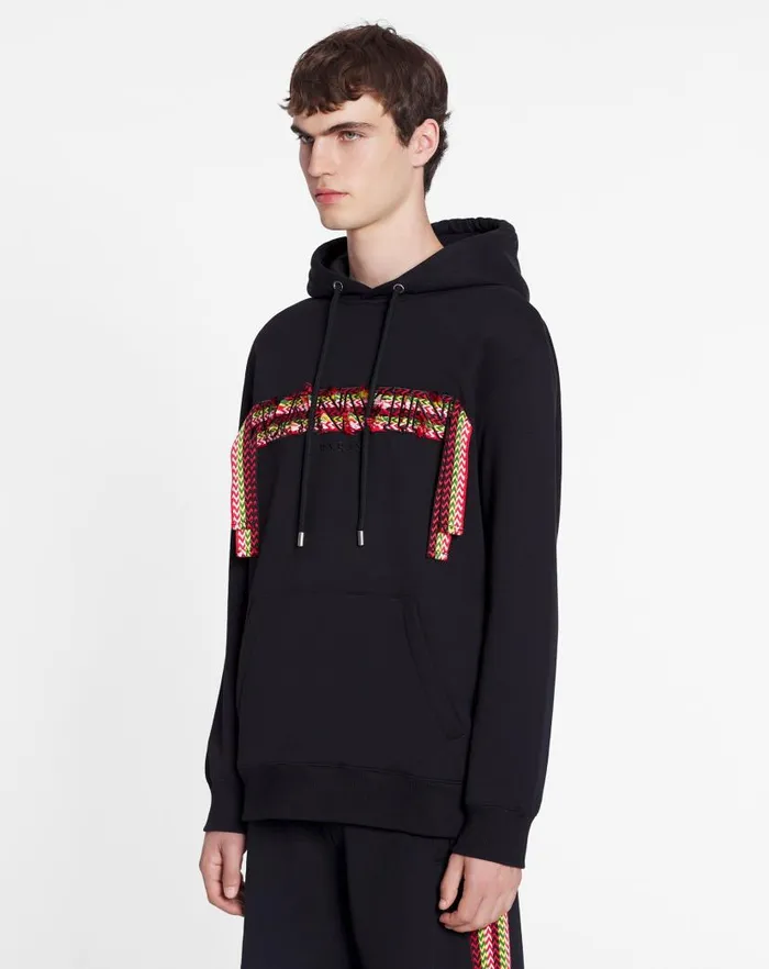Men Lanvin Knitwear and Sweatshirts Oversized Hoodie Lanvin Curblace Black Men Lanvin Knitwear and Sweatshirts Oversized Hoodie Lanvin Curblace Black