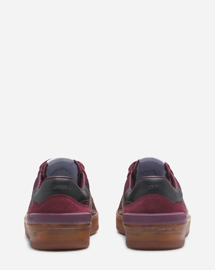 Men Lanvin Sneakers Clay Mesh Sneakers Burgundygreen
