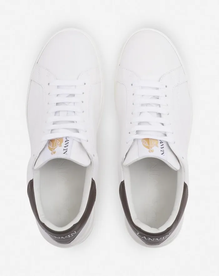 Men Lanvin Sneakers Ddb0 Leather Sneakers Whitebrown Men Lanvin Sneakers Ddb0 Leather Sneakers Whitebrown