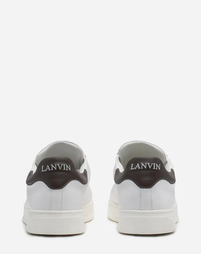Men Lanvin Sneakers Ddb0 Leather Sneakers Whitebrown Men Lanvin Sneakers Ddb0 Leather Sneakers Whitebrown