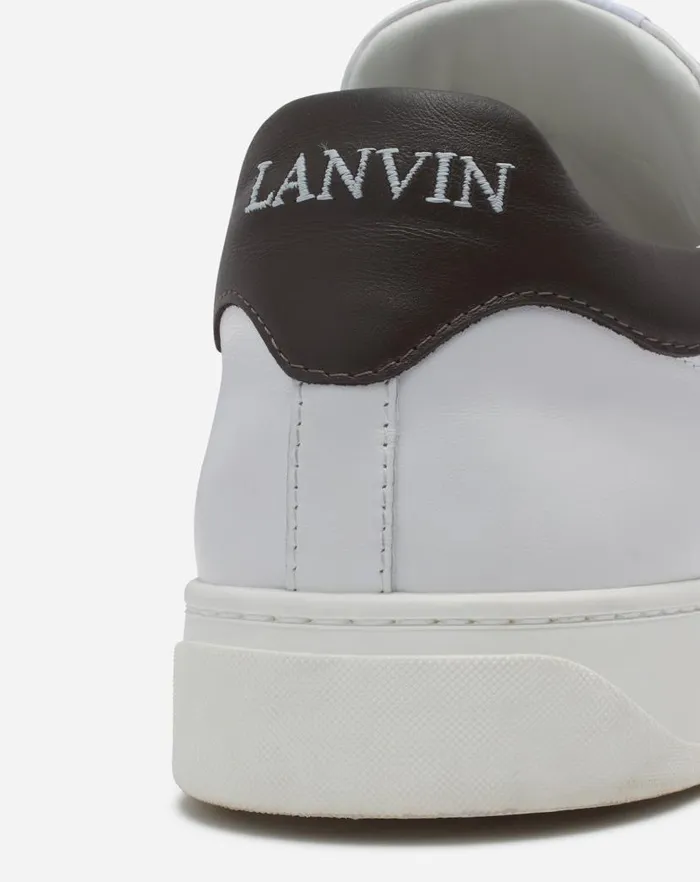 Men Lanvin Sneakers Ddb0 Leather Sneakers Whitebrown Men Lanvin Sneakers Ddb0 Leather Sneakers Whitebrown