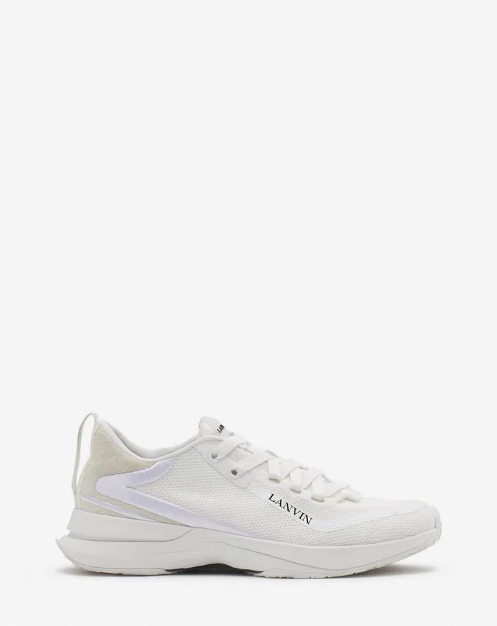 Men Lanvin Sneakers Li Mesh Sneakers Whitewhite