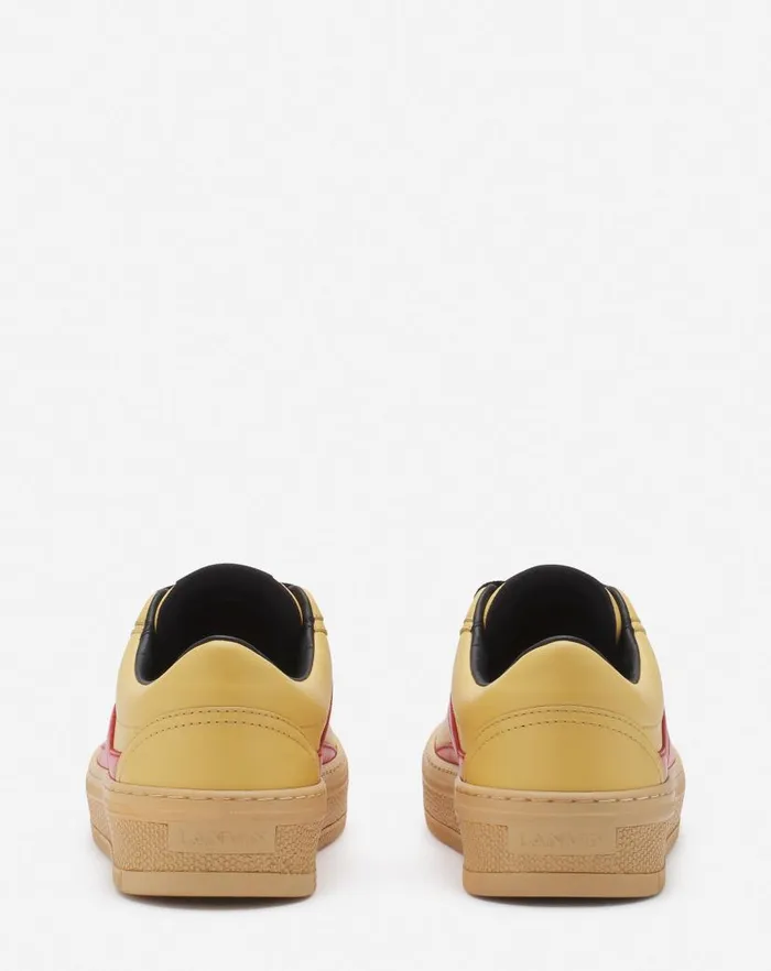 Men Lanvin Sneakers Leather Cash Sneakers Lanvin X Future For Men Bright Yellowred Men Lanvin Sneakers Leather Cash Sneakers Lanvin X Future For Men Bright Yellowred