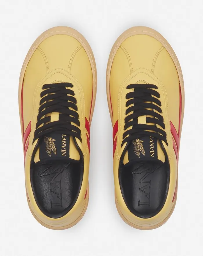 Men Lanvin Sneakers Leather Cash Sneakers Lanvin X Future For Men Bright Yellowred Men Lanvin Sneakers Leather Cash Sneakers Lanvin X Future For Men Bright Yellowred