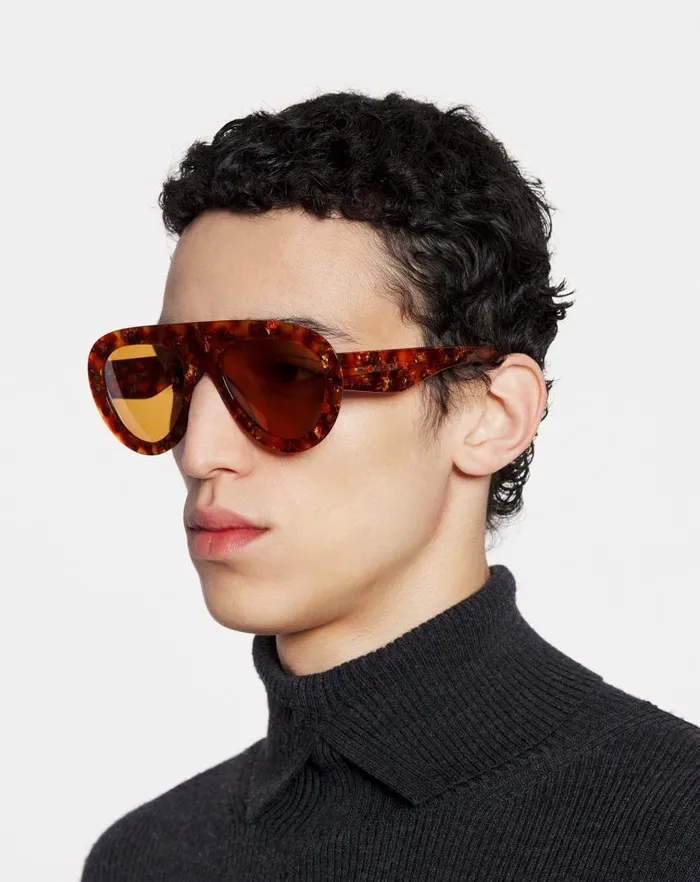 Men Lanvin Sunglasses Aviator Sunglasses Amberturtoise