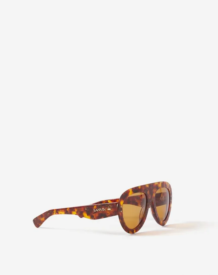Men Lanvin Sunglasses Aviator Sunglasses Amberturtoise