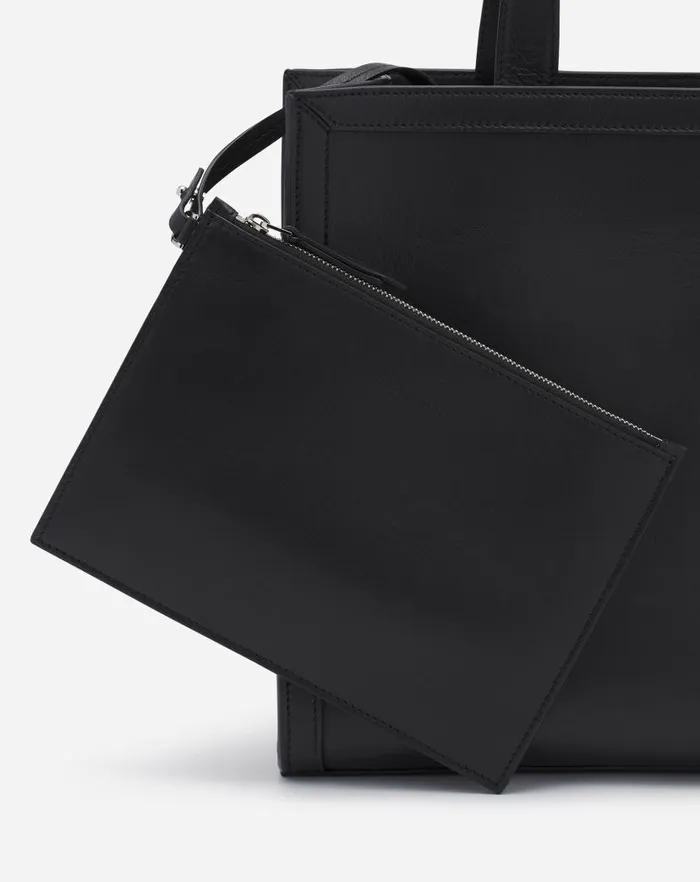 Men Lanvin Tote Bags Tenor Leather Tote Bag Black Men Lanvin Tote Bags Tenor Leather Tote Bag Black