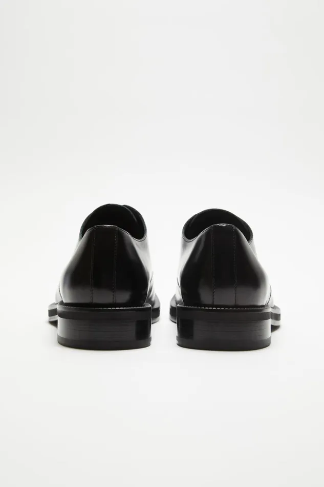 Men Leather Derby Shoes Blackblack Acne Studios Shoes