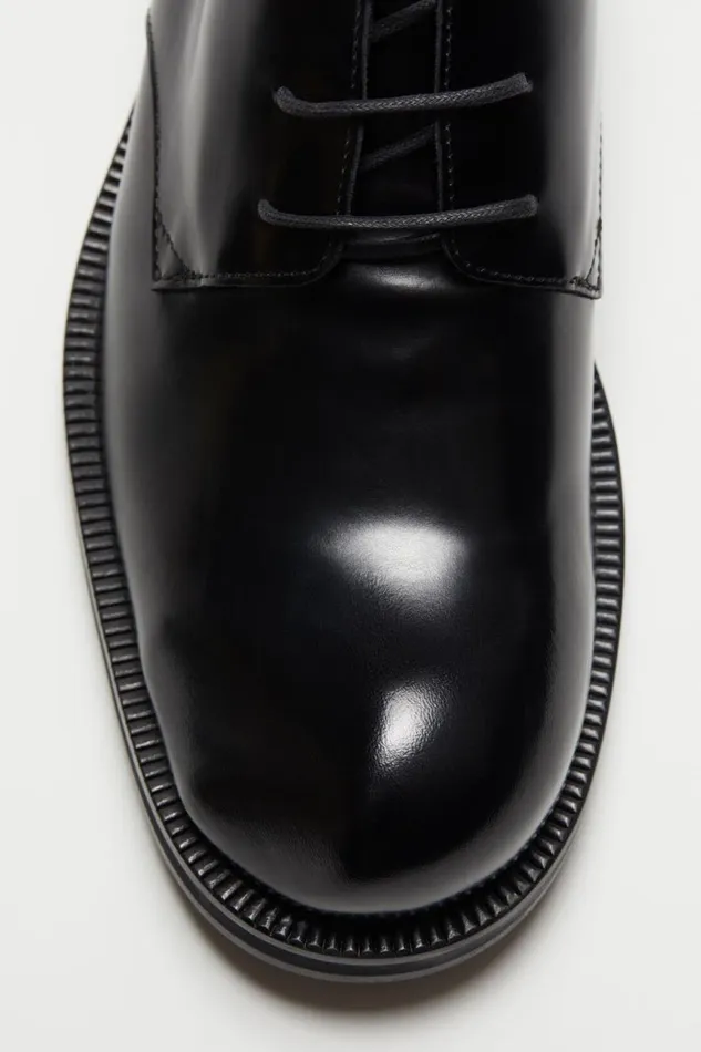 Men Leather Derby Shoes Blackblack Acne Studios Shoes