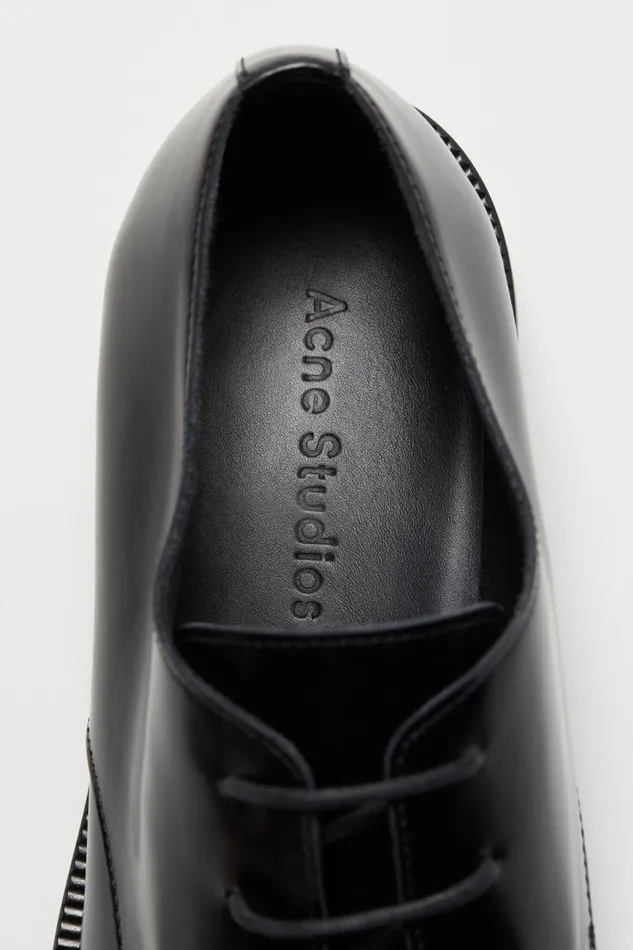 Men Leather Derby Shoes Blackblack Acne Studios Shoes