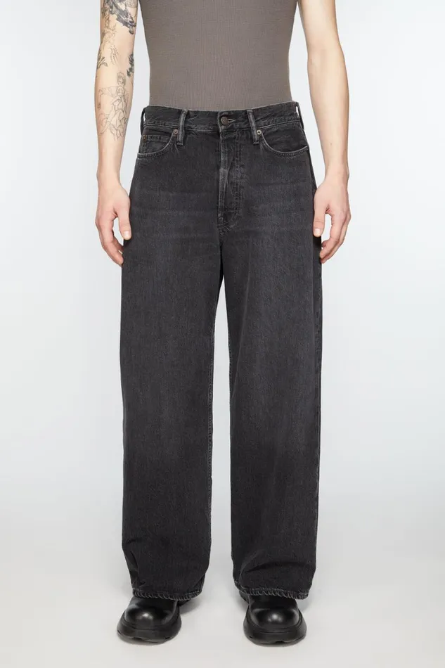 Men Loose Fit Jeans 8211 1981M Black Acne Studios Jeans