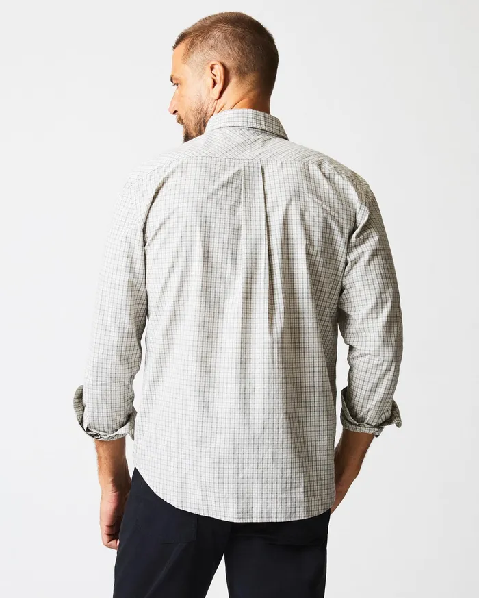 Men Melange Check Tuscumbia Shirt Light Grayyellow Billy Reid Shirting