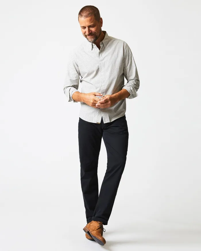 Men Melange Check Tuscumbia Shirt Light Grayyellow Billy Reid Shirting