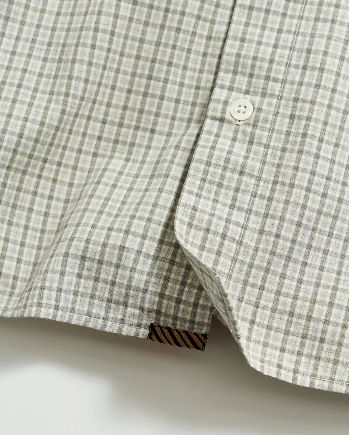 Men Melange Check Tuscumbia Shirt Light Grayyellow Billy Reid Shirting