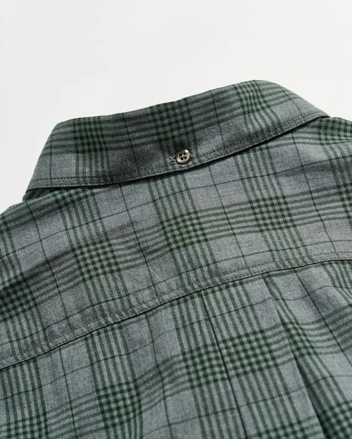 Men Melange Plaid Tuscumbia Shirt Bd Charcoalgreen Billy Reid Shirting