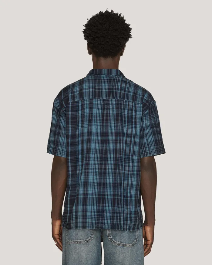 Men Mitchum Shirt Indigo Check YMC Shirts