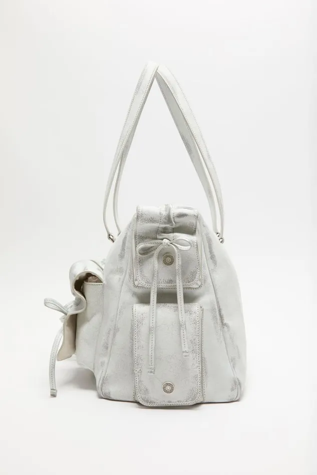 Men Multipocket Tote Bag Whitegrey Acne Studios Bags