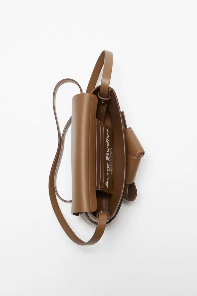 Men Musubi Mini Crossbody Bag Camel Brown Acne Studios Bags