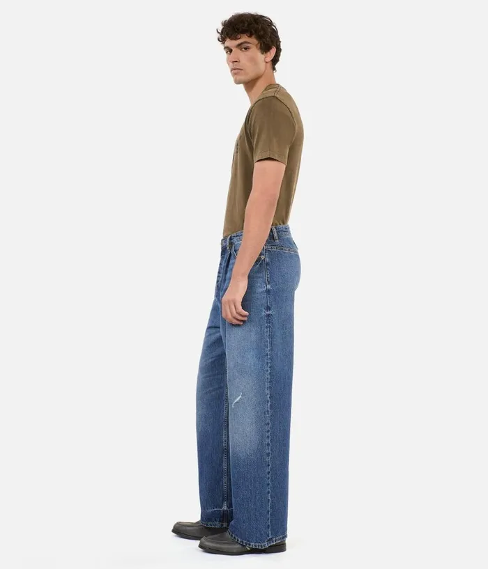 Men Pants and Shorts THE KOOPLES Dark Blue Wideleg Jeans