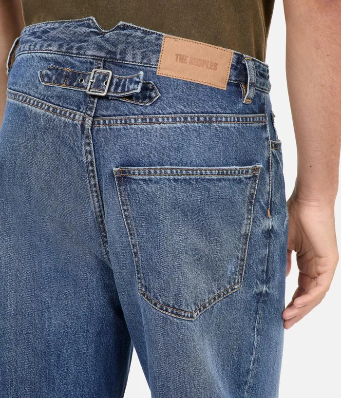 Men Pants and Shorts THE KOOPLES Dark Blue Wideleg Jeans