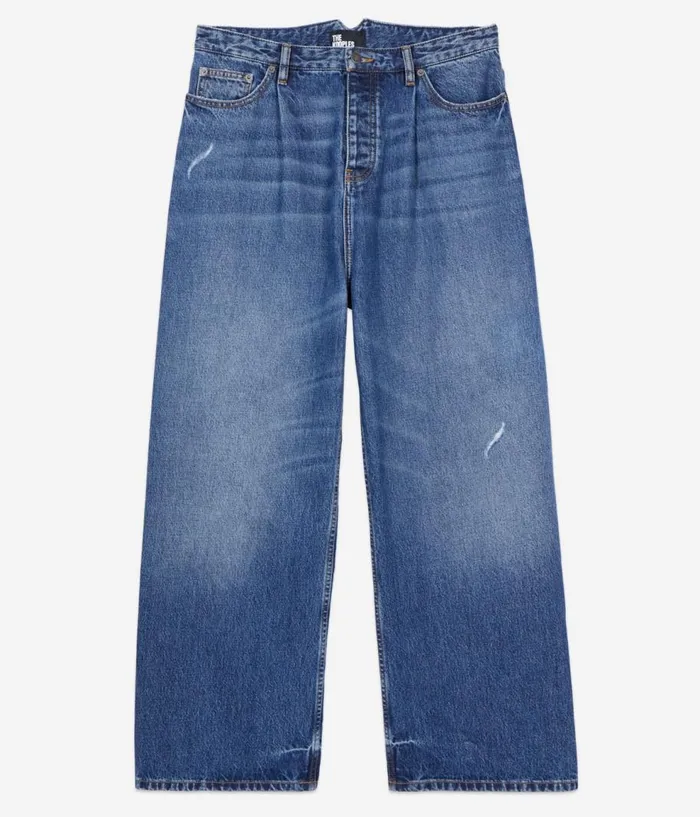 Men Pants and Shorts THE KOOPLES Dark Blue Wideleg Jeans