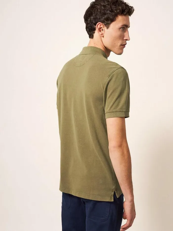 Men POLO SHIRTS White Stuff Utility Polo Khaki Green Men POLO SHIRTS White Stuff Utility Polo Khaki Green