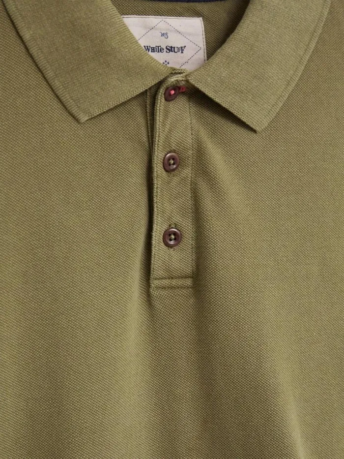 Men POLO SHIRTS White Stuff Utility Polo Khaki Green Men POLO SHIRTS White Stuff Utility Polo Khaki Green