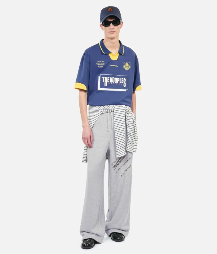 Men Polos THE KOOPLES TK Team Blue Polo Tshirt