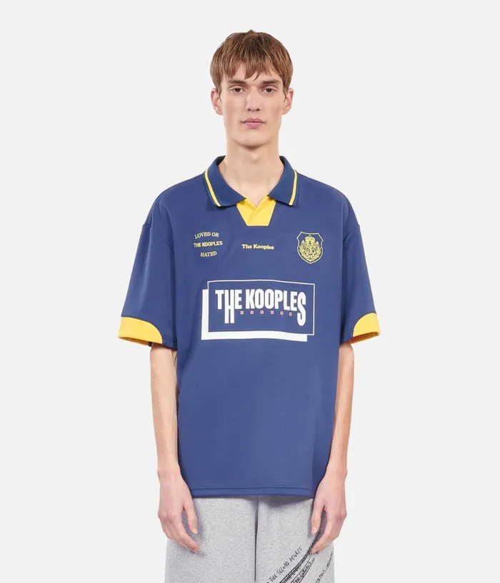 Men Polos THE KOOPLES TK Team Blue Polo Tshirt Men Polos THE KOOPLES TK Team Blue Polo Tshirt