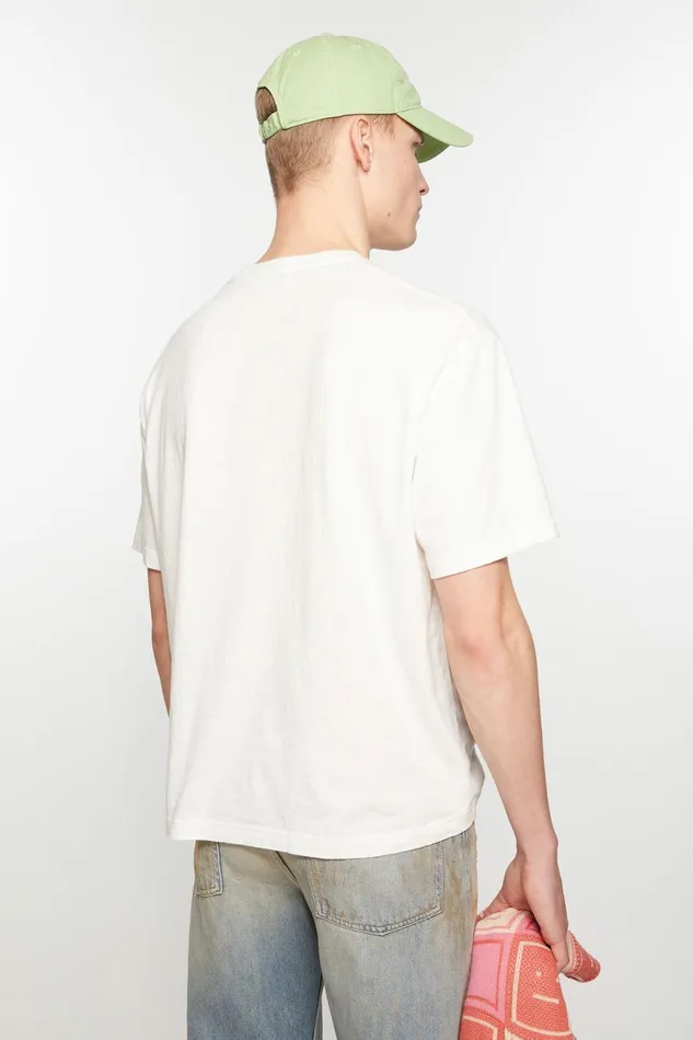 Men Printed Tshirt 8211 Relaxed Fit Optic White Acne Studios Tshirts