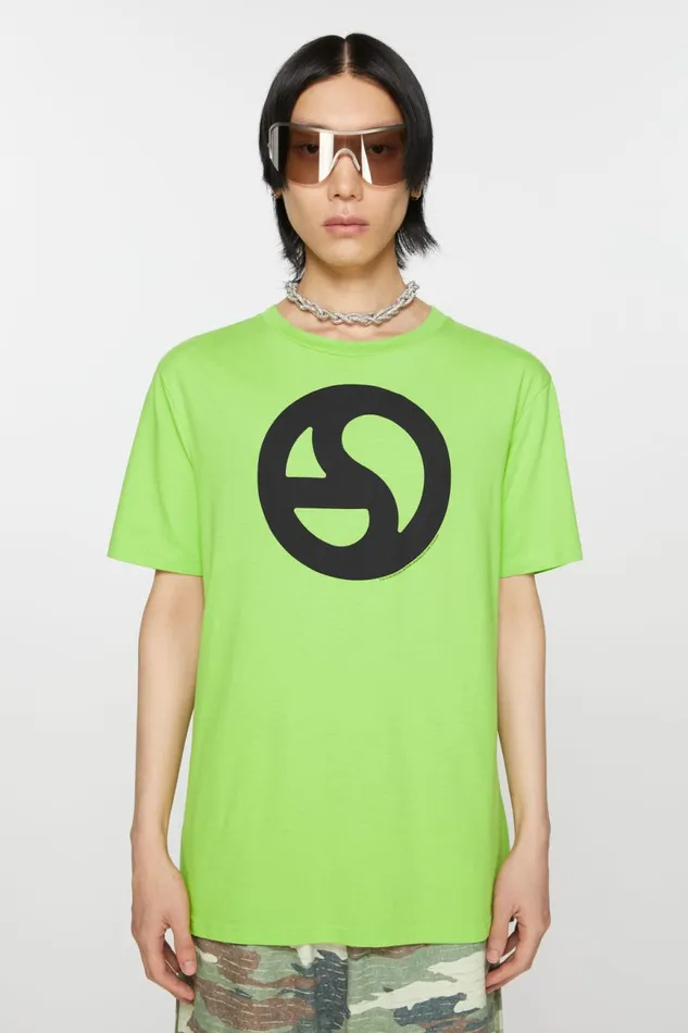 Men Printed Tshirt Sharp Green Acne Studios Tshirts