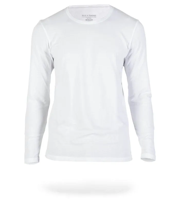 Men Ready For Everything Long Sleeve Crew Neck Tee White Shirt 1 Pack Pair Of Thieves Classic Fit Tees Men Ready For Everything Long Sleeve Crew Neck Tee White Shirt 1 Pack Pair Of Thieves Classic Fit Tees