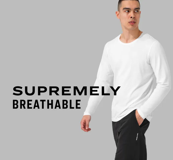 Men Ready For Everything Long Sleeve Crew Neck Tee White Shirt 1 Pack Pair Of Thieves Classic Fit Tees