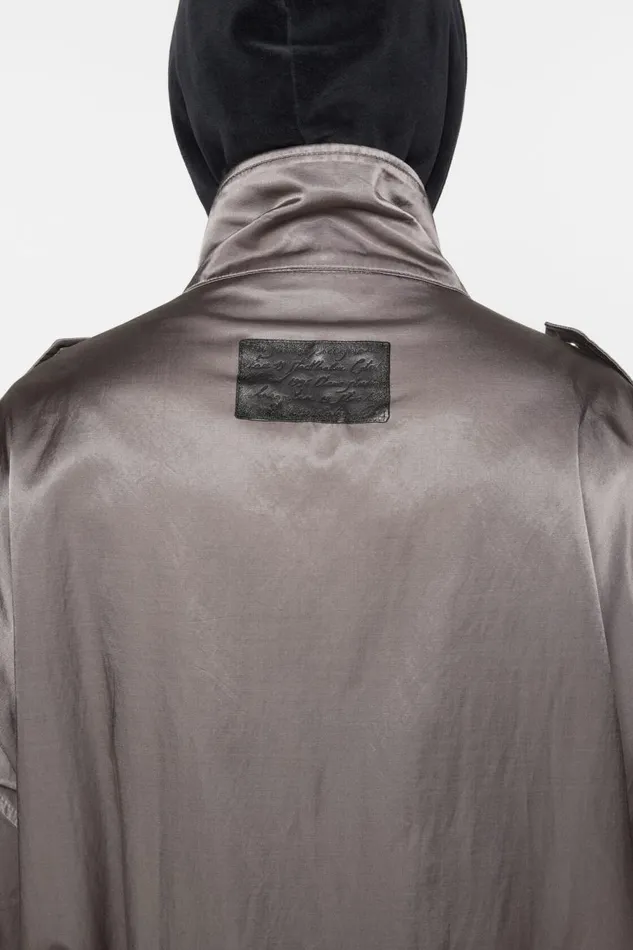 Men Satin Jacket Mid Grey Acne Studios Outerwear