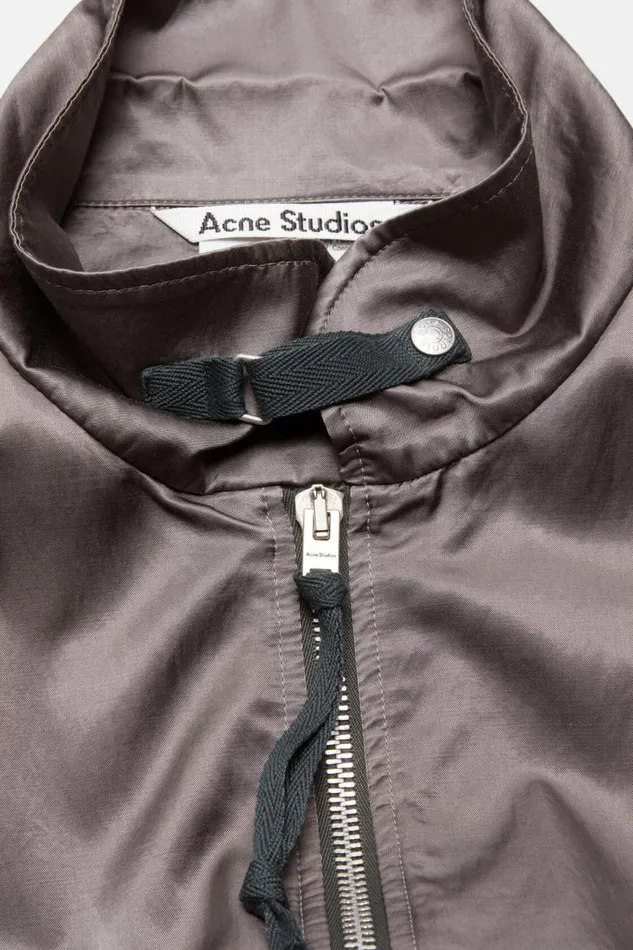 Men Satin Jacket Mid Grey Acne Studios Outerwear