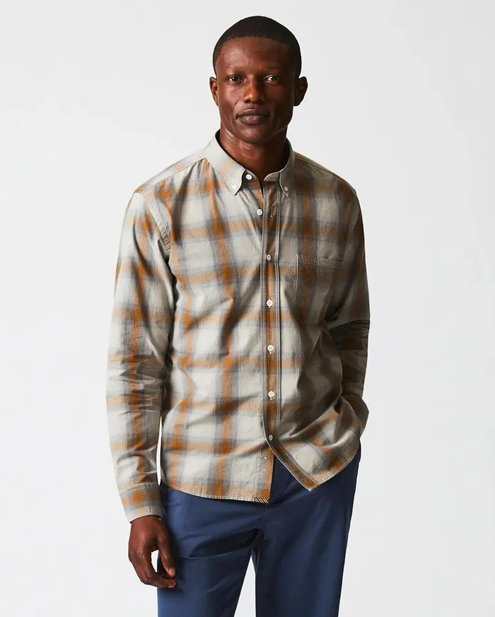 Men Shadow Plaid Tuscumbia Shirt Bd Greymulti Billy Reid Shirting