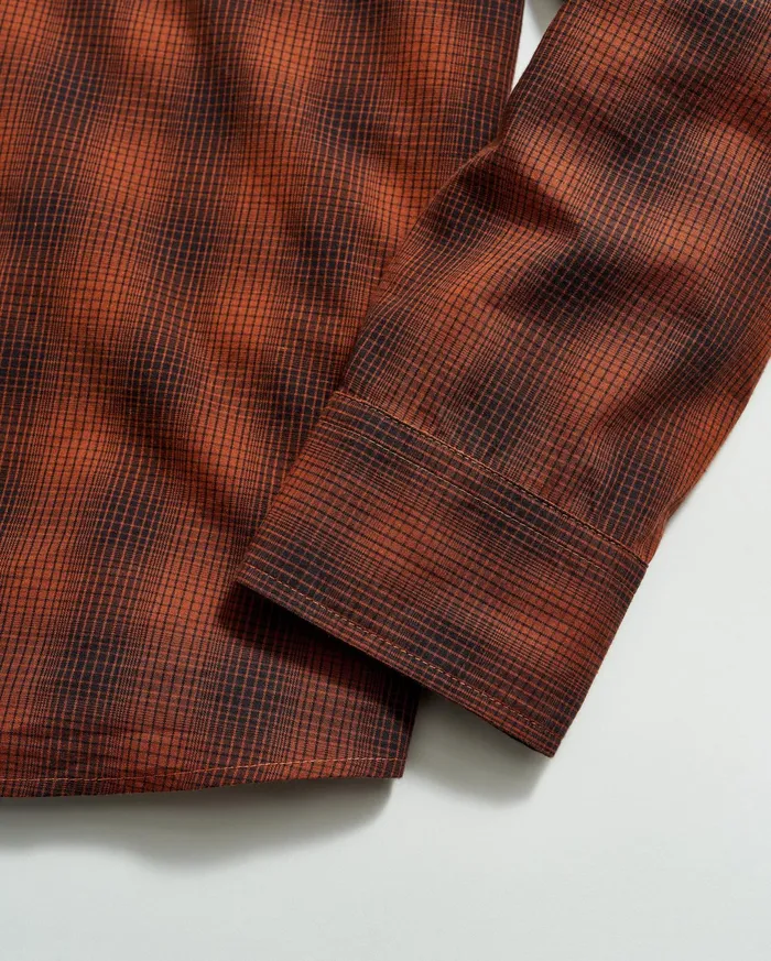 Men Shadow Plaid Tuscumbia Shirt Blackrust Billy Reid Shirting