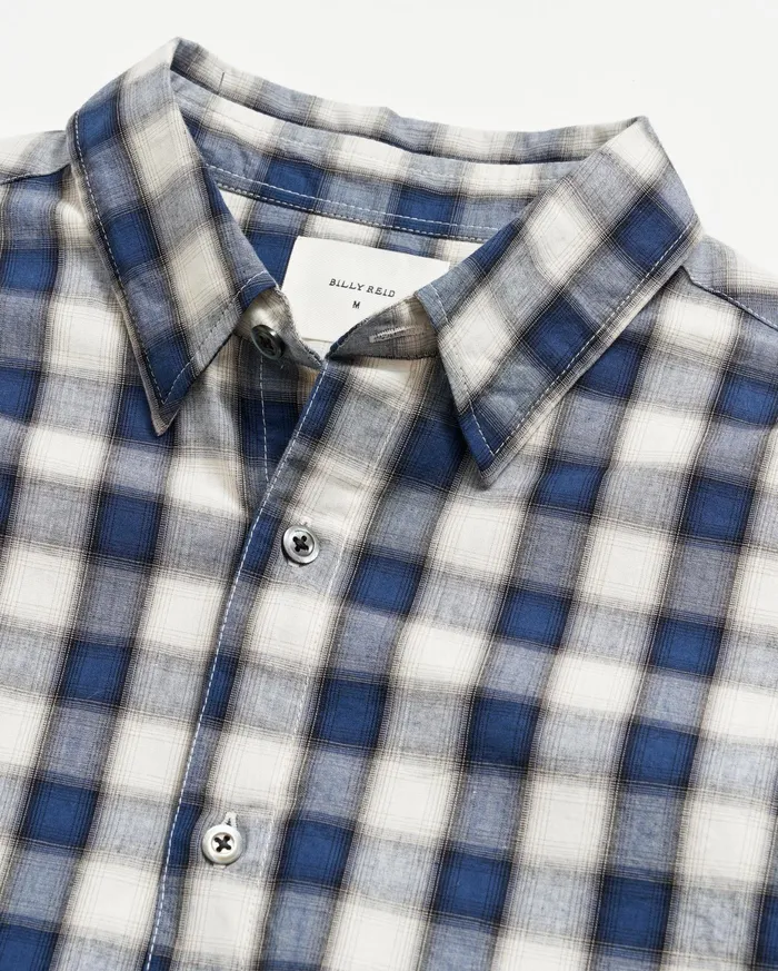 Men Shadow Plaid Tuscumbia Shirt Hidden Bd Bluenatural Billy Reid Shirting