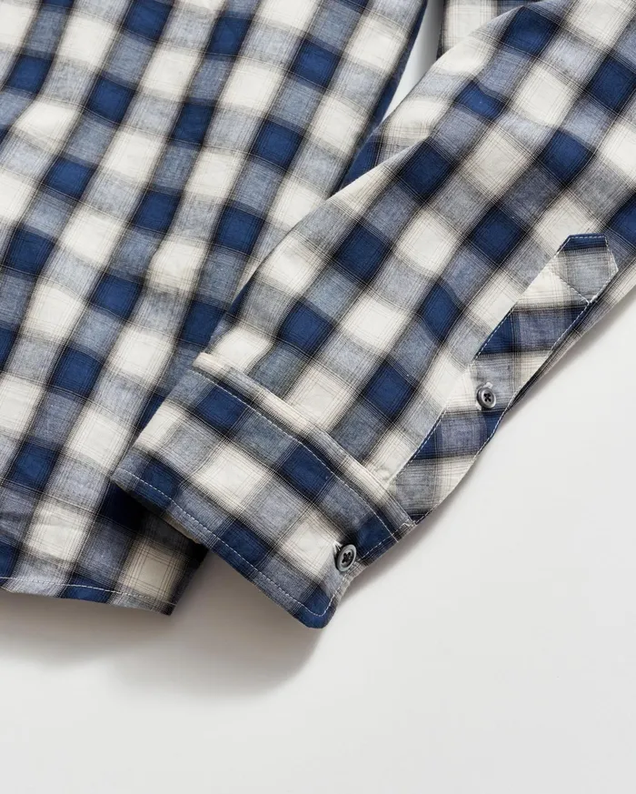Men Shadow Plaid Tuscumbia Shirt Hidden Bd Bluenatural Billy Reid Shirting