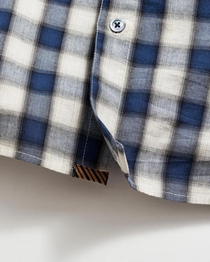Men Shadow Plaid Tuscumbia Shirt Hidden Bd Bluenatural Billy Reid Shirting