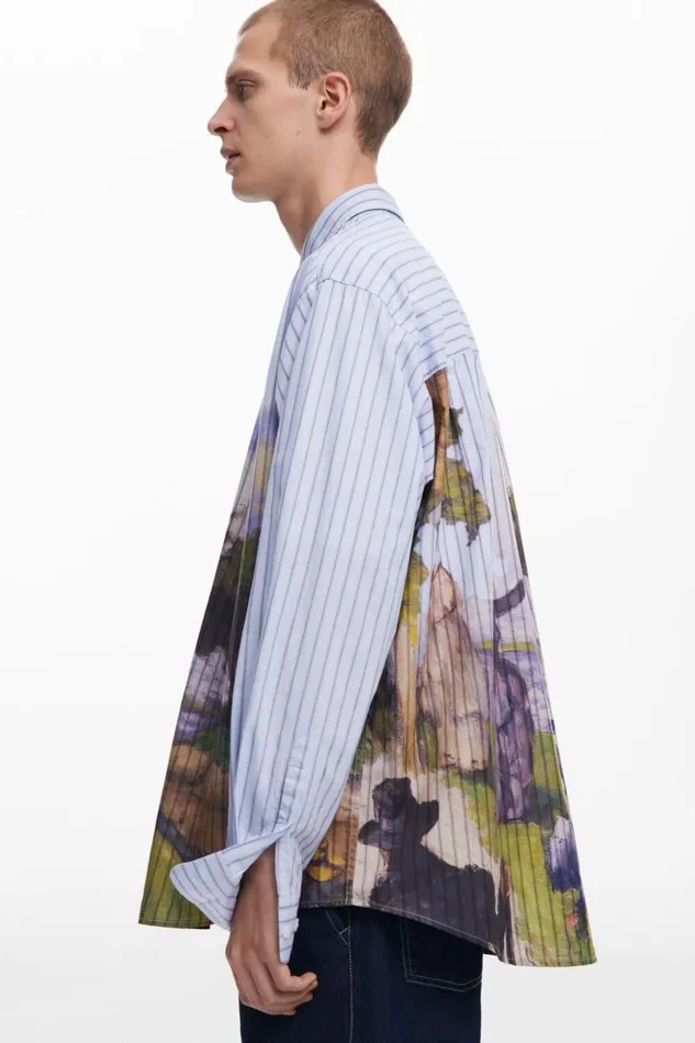 Men Shirts Desigual Landscape Print Shirt