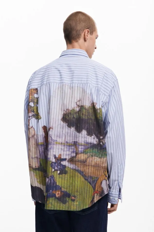 Men Shirts Desigual Landscape Print Shirt