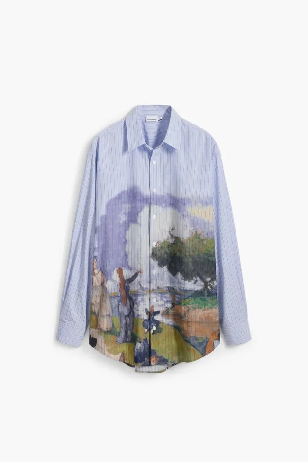 Men Shirts Desigual Landscape Print Shirt