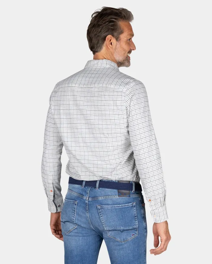 Men Shirts NZA New Zealand Auckland Checked Ecru Shirt 8211 Ecru
