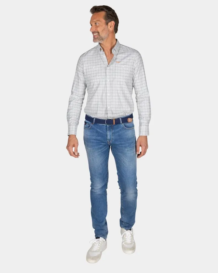 Men Shirts NZA New Zealand Auckland Checked Ecru Shirt 8211 Ecru