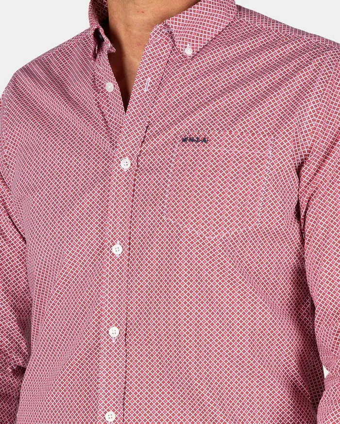Men Shirts NZA New Zealand Auckland Red Cotton Shirt With Elastane 8211 Reef Red Men Shirts NZA New Zealand Auckland Red Cotton Shirt With Elastane 8211 Reef Red
