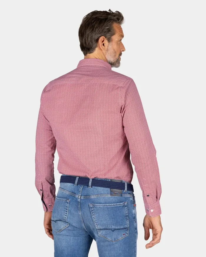 Men Shirts NZA New Zealand Auckland Red Cotton Shirt With Elastane 8211 Reef Red Men Shirts NZA New Zealand Auckland Red Cotton Shirt With Elastane 8211 Reef Red