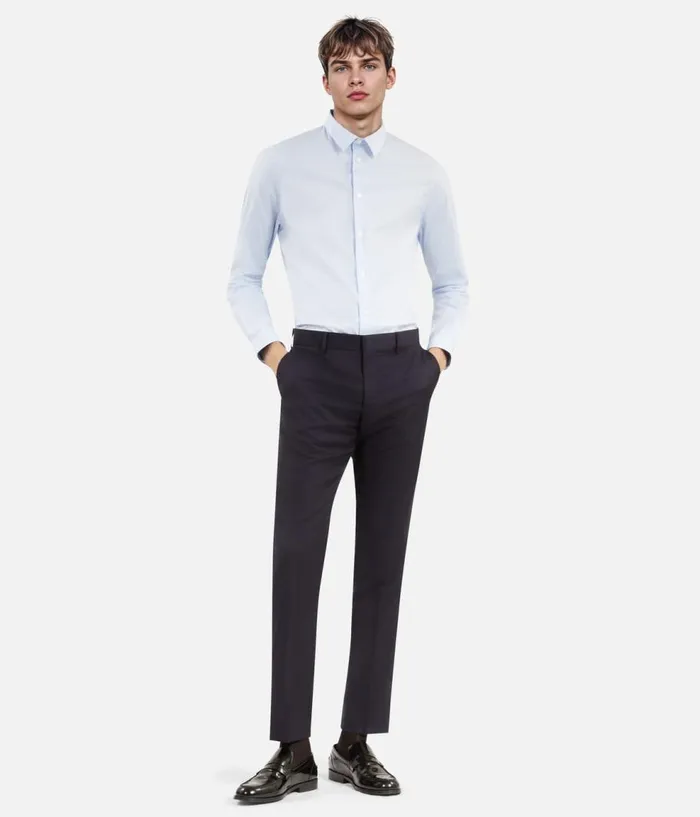 Men Shirts THE KOOPLES Formal Blue Poplin Shirt